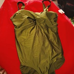 Green One Piece Bathing Suit